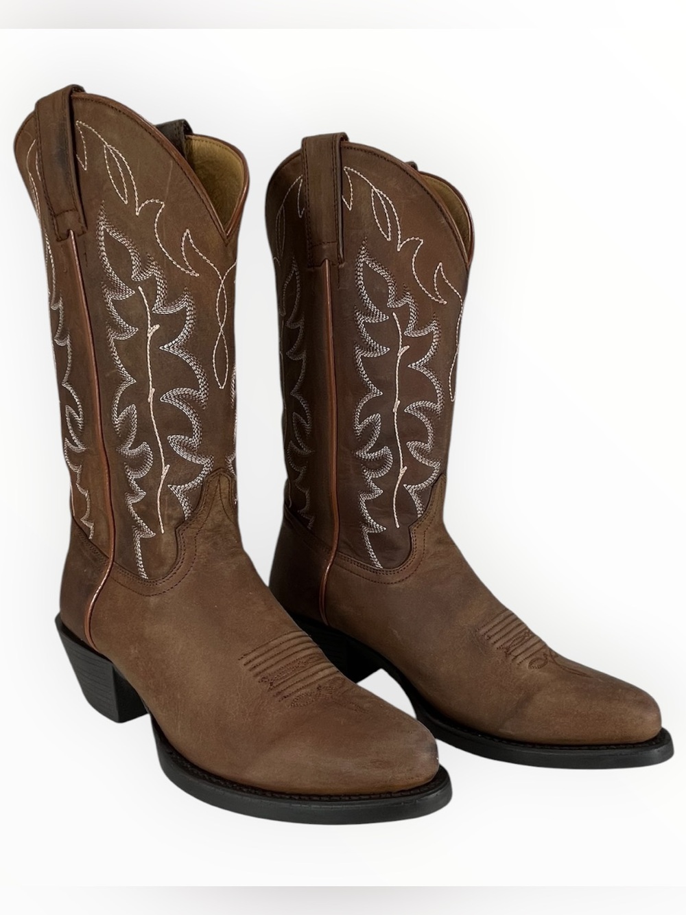 Shyanne Women’s 8M Brown Leather Western Cowboy Boots Embroidered - Picture 3 of 13